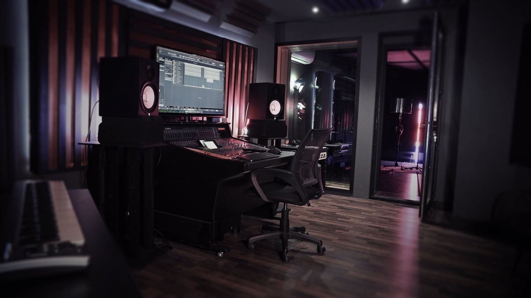 SpineSplitter Studio control room and mixing console